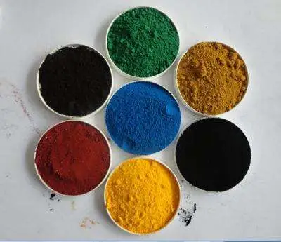 Pigmentos inorgânicos em pó de óxido de ferro preto/vermelho/amarelo para construção de óxido de ferro