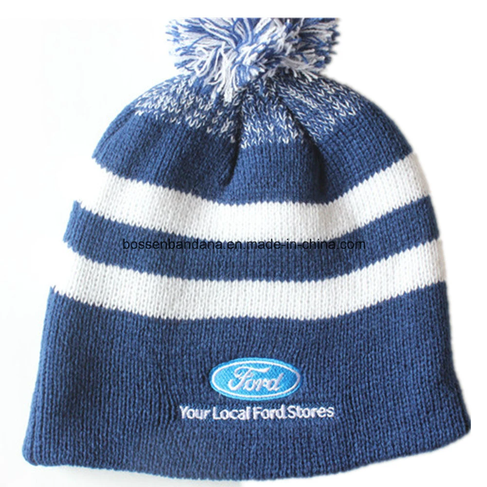 Original Factory Produce Customized Logo Jacquard Knit Snappy Beanie