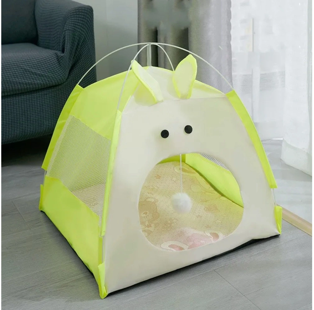 Wholesale/Supplier Cute Pet Tent Portable Semi-Enclosed Outdoor Cat Tent Tunnel Pet Tent House