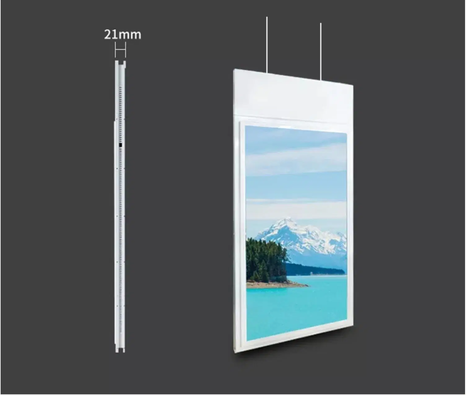 43 55 Inch Pantone Validated 2-Sided Vertical Smart Android OS Cms Signage Shop Window Screen