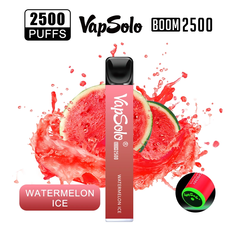 Bulk E Cigarette Purchase China Supplier Vapsolo Boom Vape Pen Kits 2500 Puff 8ml Salt Nicotine Disposable/Chargeable E Cig