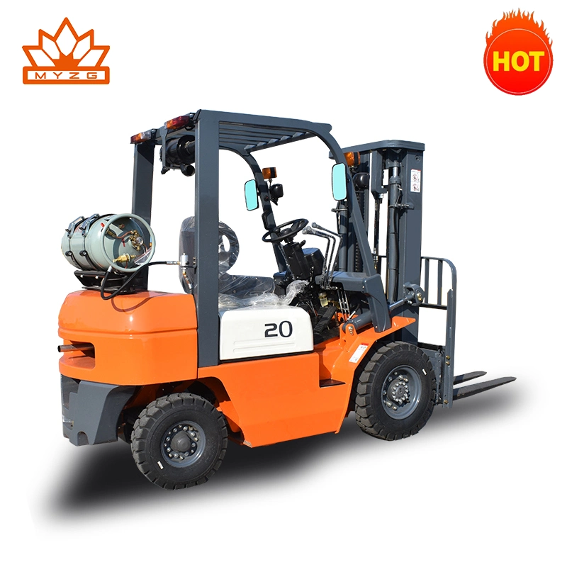 2 Ton 2.5 T Cushion Tire Gasoline LPG 3m 4.5m Full Free Mast Dual Fuel Forklift Trucks Toyota CE 1.5-3.5ton Fork Lift Hyster/Yale/Linde/Nissan/Tcm/Mingyu