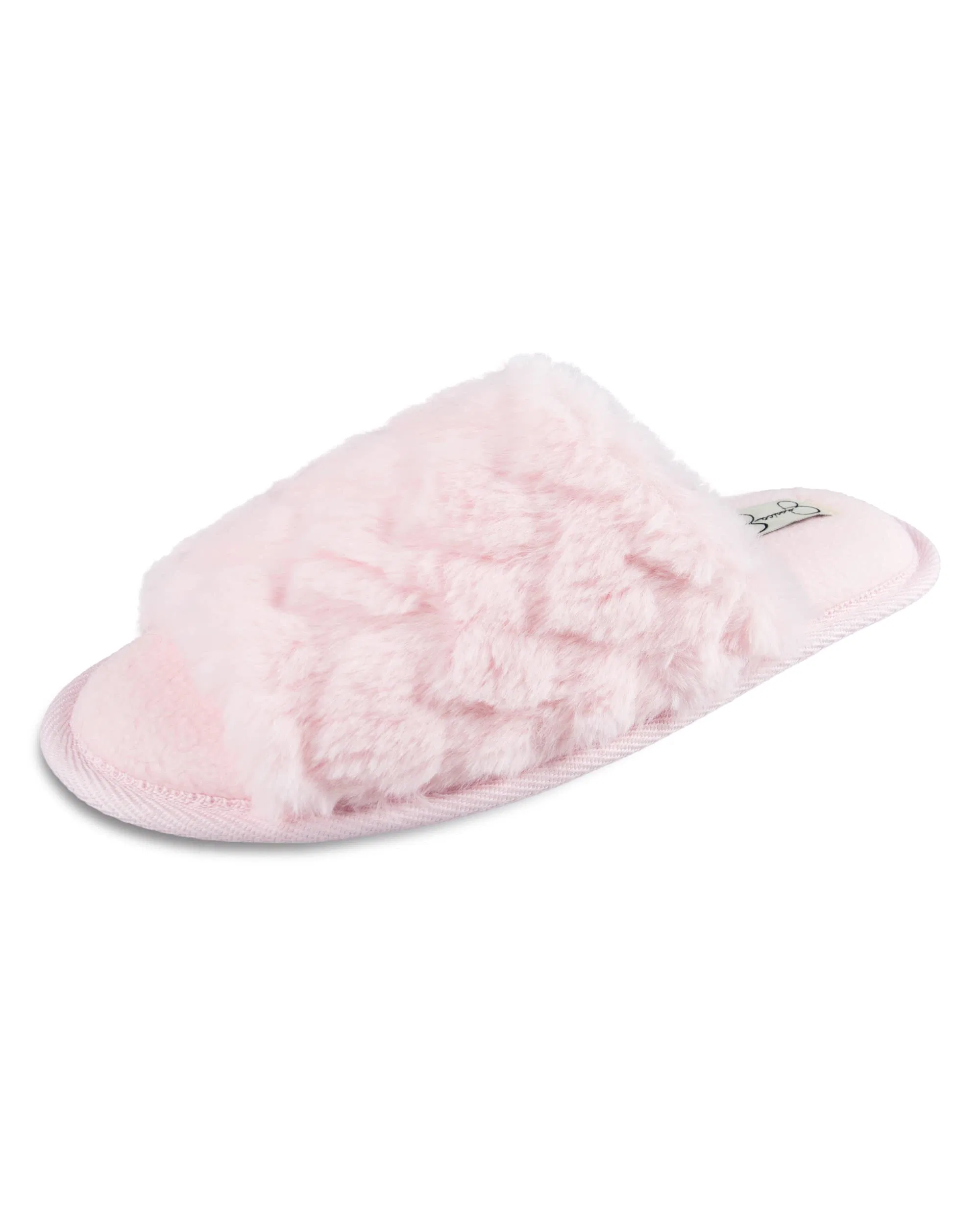 De la Mujer de la felpa Faux Fur Diapositiva difusa Zapato Abierto zapatillas con espuma de memoria