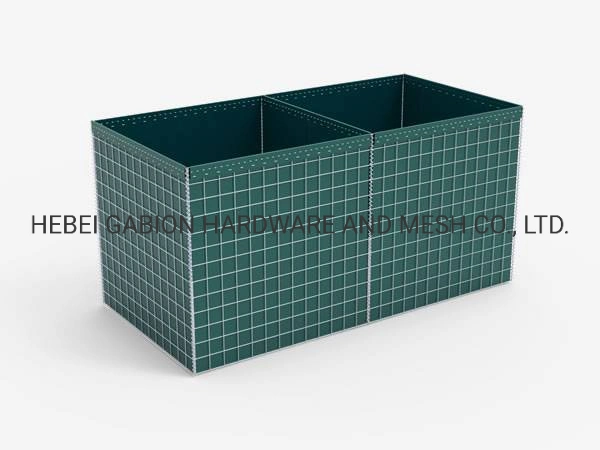 Venta caliente cuadro militar Mil10 llena de arena Hesco muralla defensiva/ La defensa militar Hesco barrera con alambre plegable