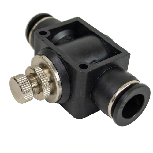 Push Connect Slow Down Fitting for Air Ride Suspension System Using