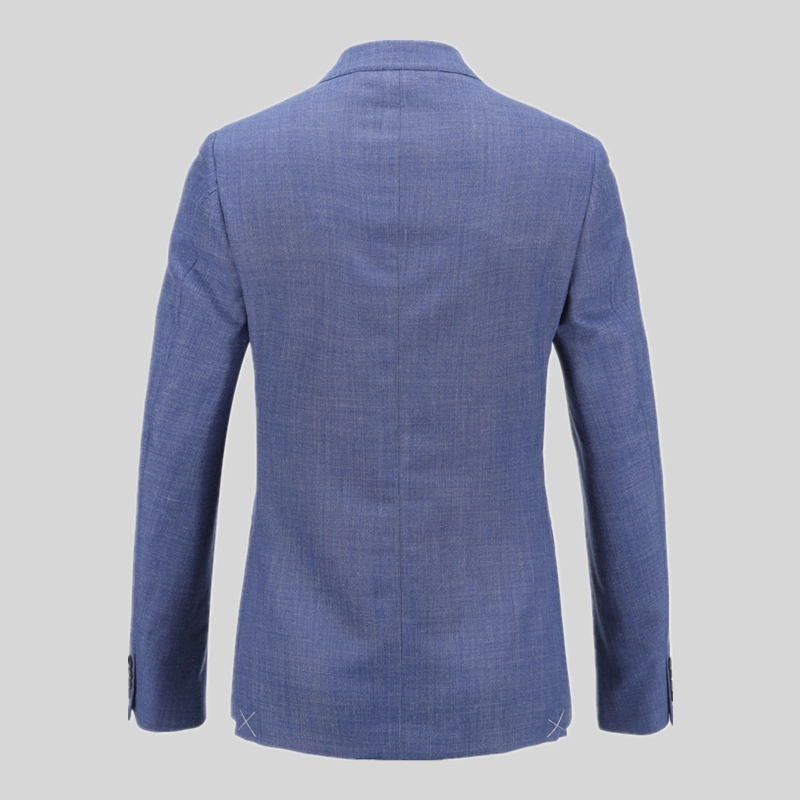 Traje de primavera OEM para hombre Chaqueta azul Slim traje de color sólido Una sola tapa