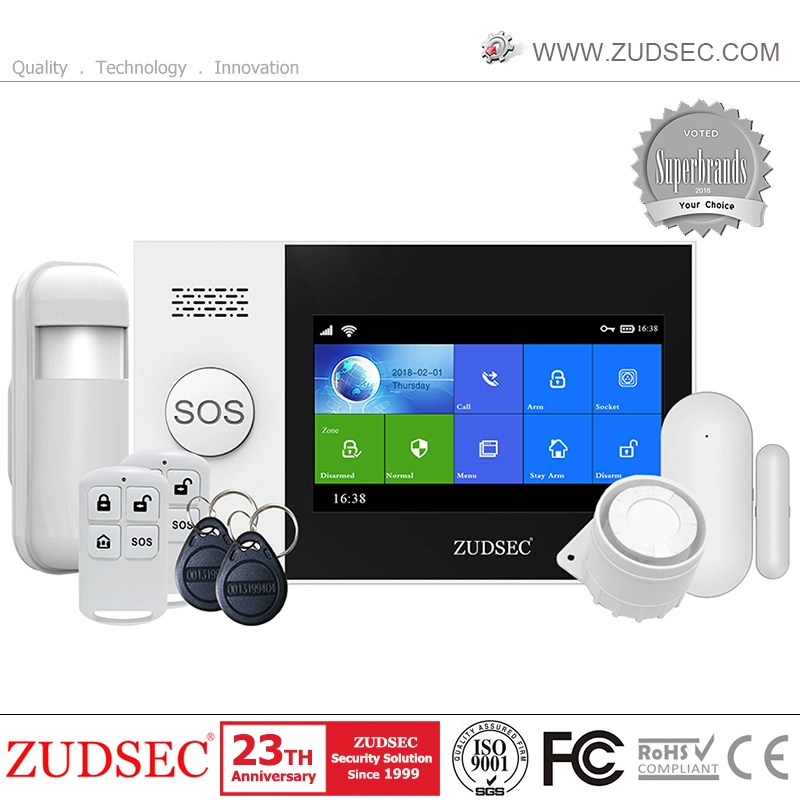 Preço de fábrica 4G/2g Smart Life Intrusion WiFi Touch Anti-Thief Intruder Alarme de segurança doméstica sem fios GPRS/GSM com CONTROLO DE APLICAÇÕES