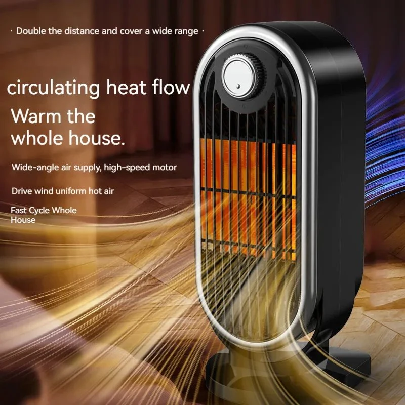 New Mini Heater Adjustable Thermostat PTC Ceramic Element Heating Portable Fan Heater for Home