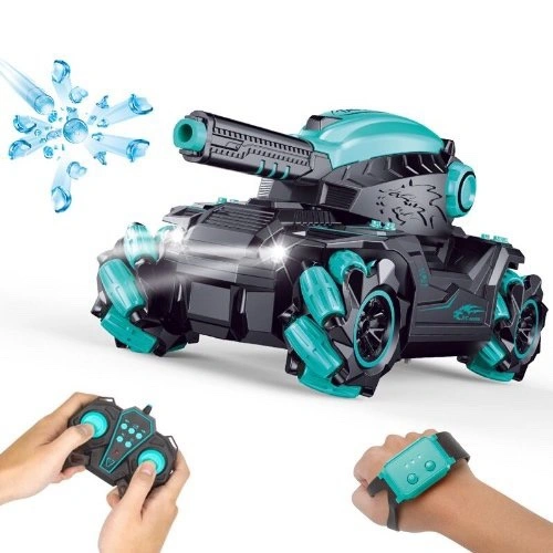 2.4G RC off Road Shooting Vehicle Water Bullets Bomb Flight 360&deg; Rotating Light 4WD Drift Stunt Tank Hand Gesture Watch Control Remote Control Car