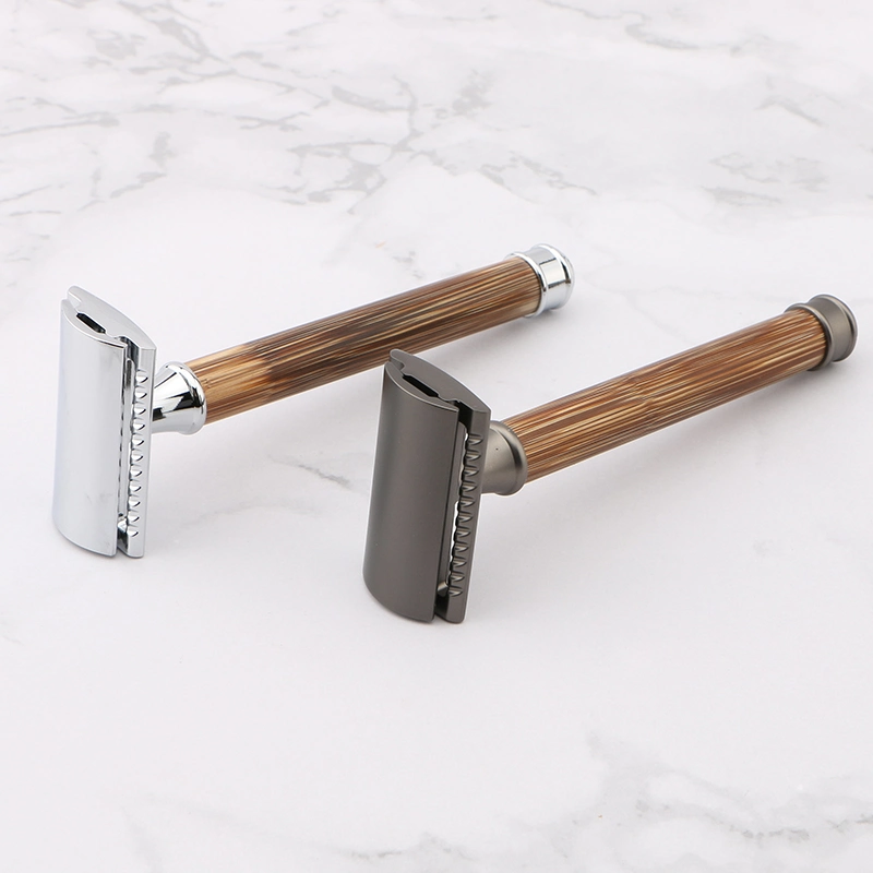 Double Edge Bamboo Handle Natural Color Classical Men's Shaving Safety Razor Bamboo Razor