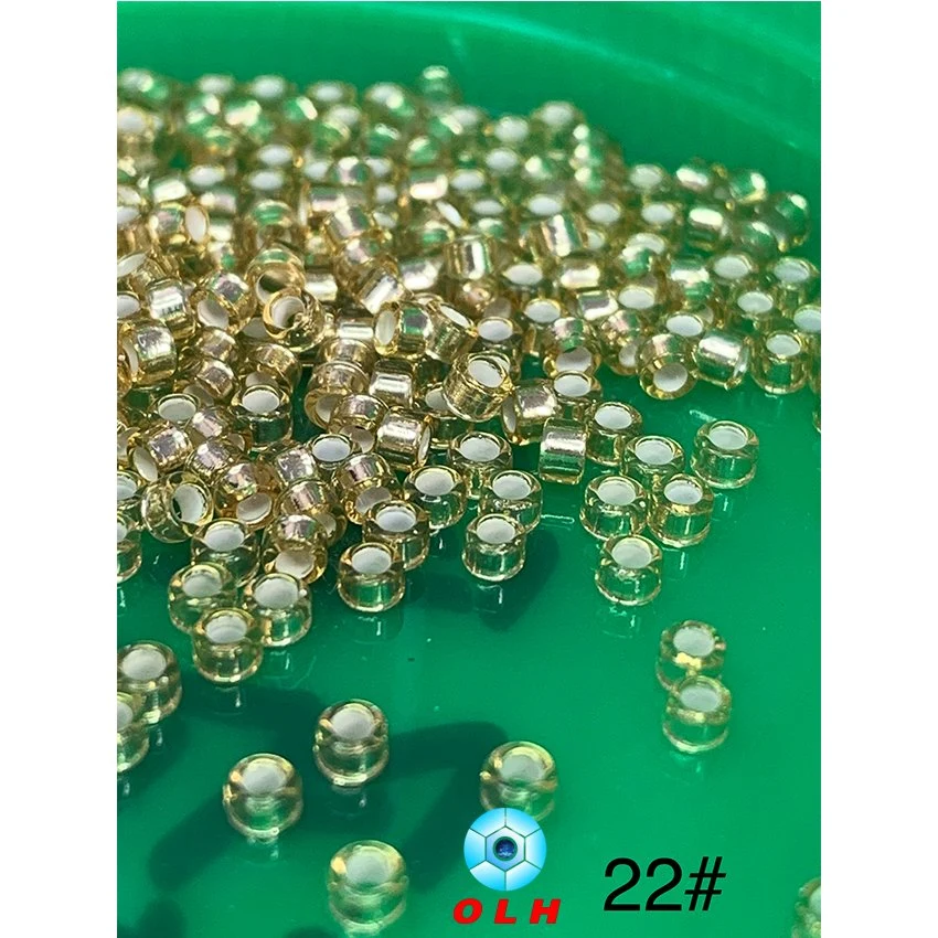 Factory Direct Sale Wholesale/Supplier #22 Round 2.5mm Gold Yellow Glass Seed Beads Machine Glass Beads for Garment & Jewelry Making & Embroidery Machine