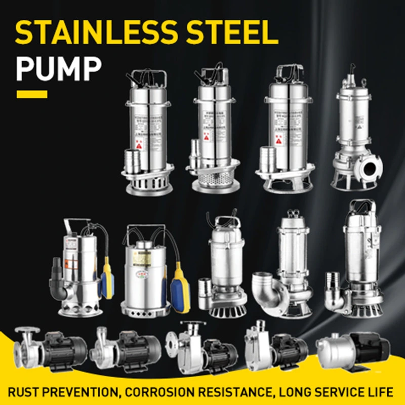 370W Full Stainless Steel Sewage Submersible Chemical Pump with Corrosion Resistant