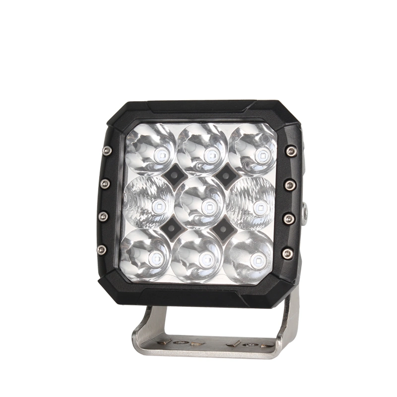 Plaza Emark 9LED 27W 4.2inch Square cree luz LED de trabajo para el alquiler de auto SUV 4X4 Offroad ATV