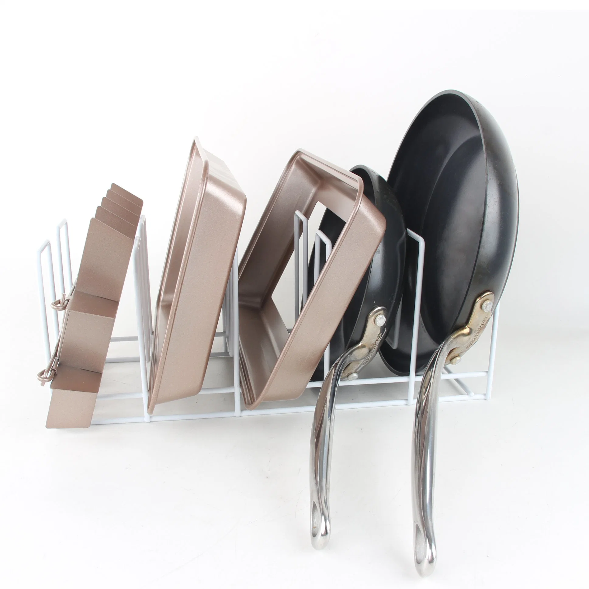 Heavy Duty Lid Rack Kitchen Cabinet Pantry Cookware Organizer Rack Holder