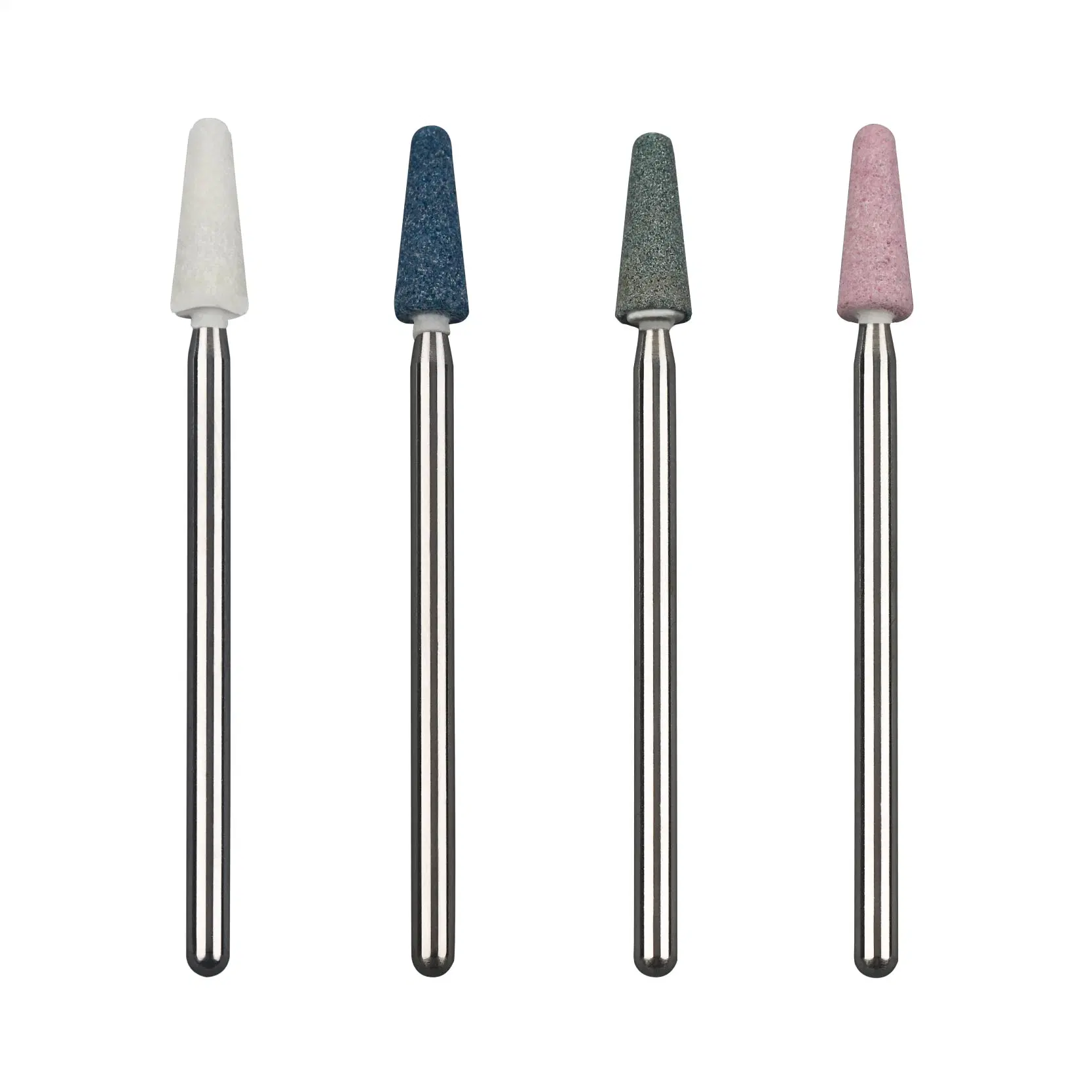 Nail Drill Use Stone Aluminium Oxide Abrasive Mounted Points Bits with Stainless Steel Shank