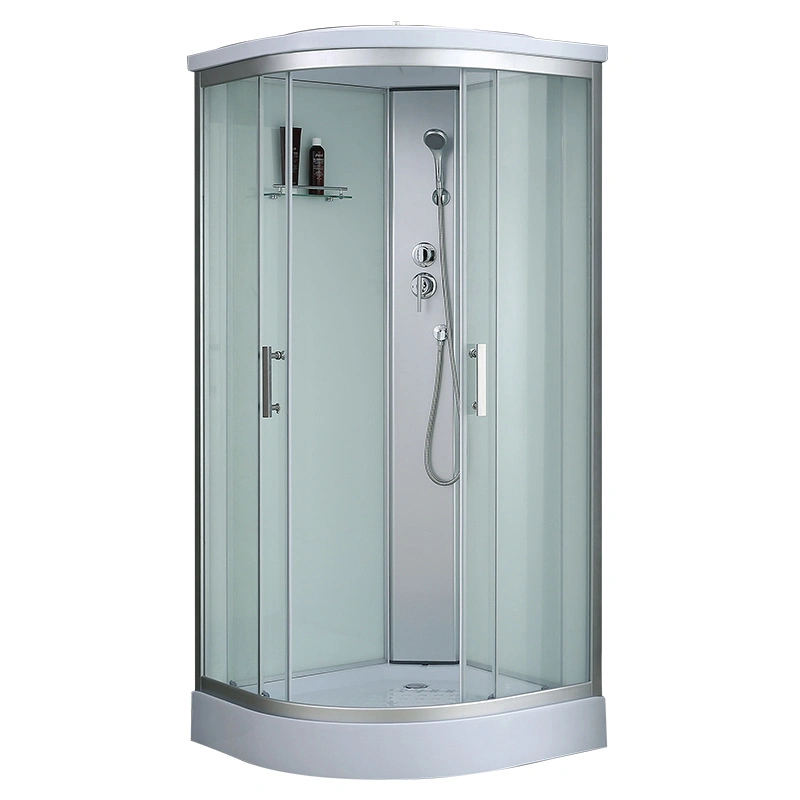 Sliding Door Shower Cubicle Enclosure Bathroom Tempered Glass Simple Shower Room