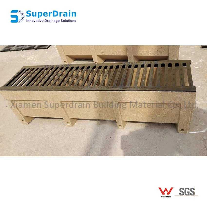 High quality/High cost performance  Garden Polymer Concrete Gutter Drainage Covers Rain Water Drain