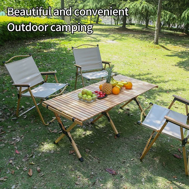 El bastidor de acero ligero al aire libre Mini portátil Camping Playa la pesca de Madera plegable silla con reposabrazos