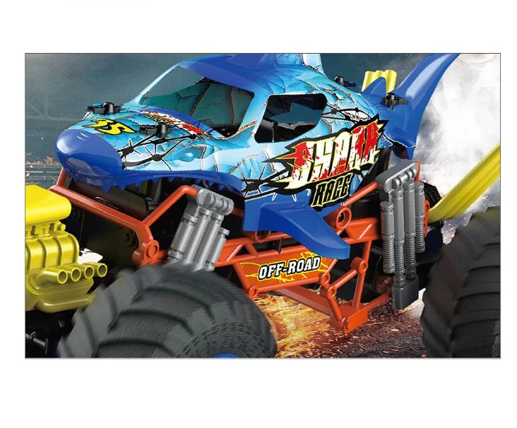 High quality/High cost performance  2.4G 4WD Remote Control Brushless Cars Engine Shake Function RC Muscle Car with Music and Spray