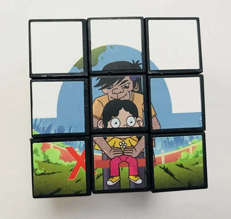 Impressão personalizada brinquedos promocionais a magia de plástico Puzzle Cube para doação de brinquedos