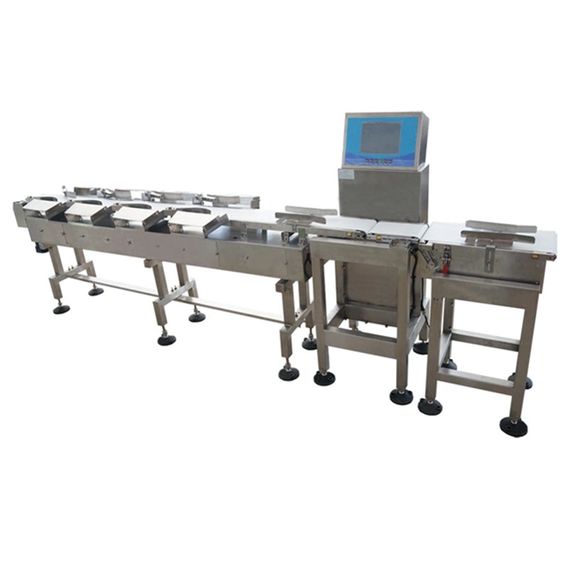 High Efficiency Weight Checker Sorter Sorting Seafood Fish Shrimp Grader Machine