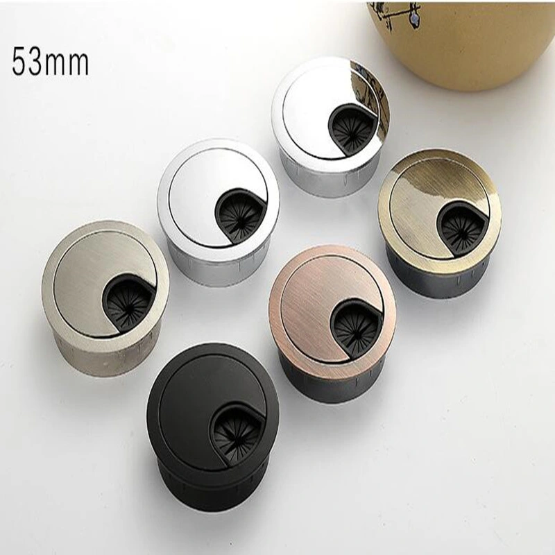 Plastic Products of 60mm Plastic Round Computer Desk Junction Box Computer Grommet Table and Desk Accessories Rubber Products