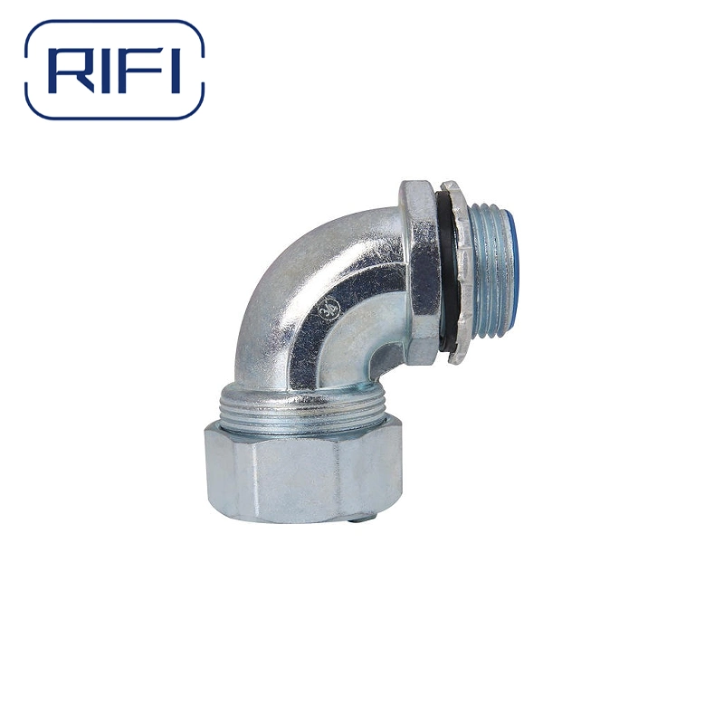 90 Degree Dwj Type Liquid Tight Conduit Connector PVC Coated Flexible Conduit connector