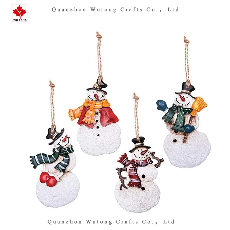 Christmas Tree Hanging Dancing Resin Angels or Snowman Holiday Decoration