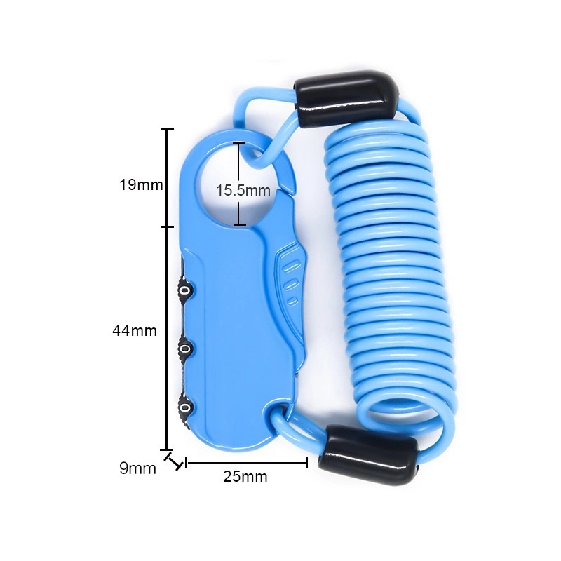 Vehículo eléctrico el cable de bloqueo de casco de bicicleta de montaña Bicicleta de bloqueo de freno de bloqueo de equipaje portátil de Bloqueo con contraseña