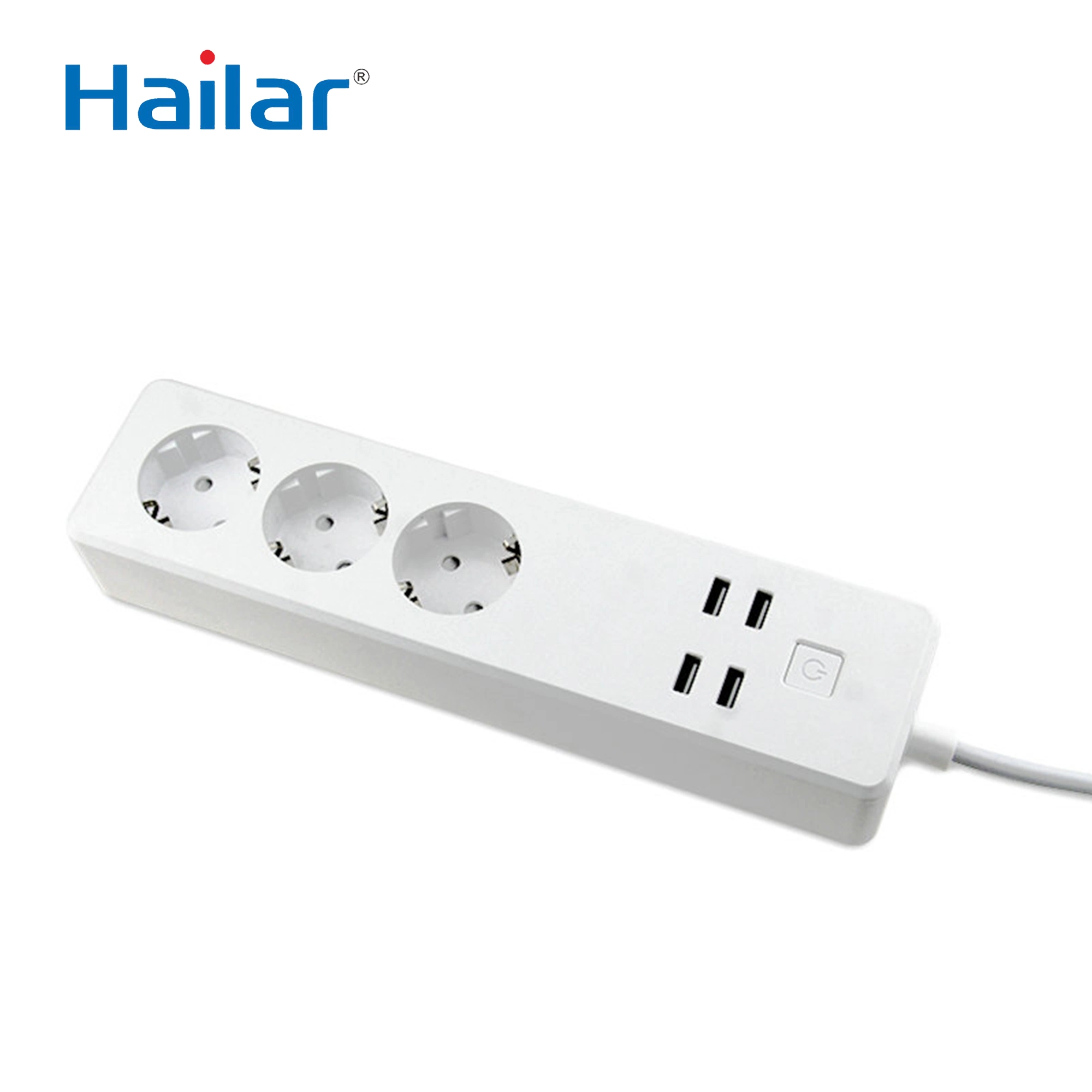 Hailar EU Smart Home Multi Plug and Sockets WiFi Power Strip with USB Outlet