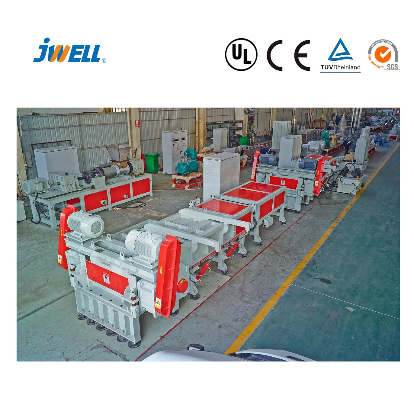 Jwell Plastic Machinery/ Pet Bottle Flakes Recycling/Crusher Machine/Pelletizing Machine