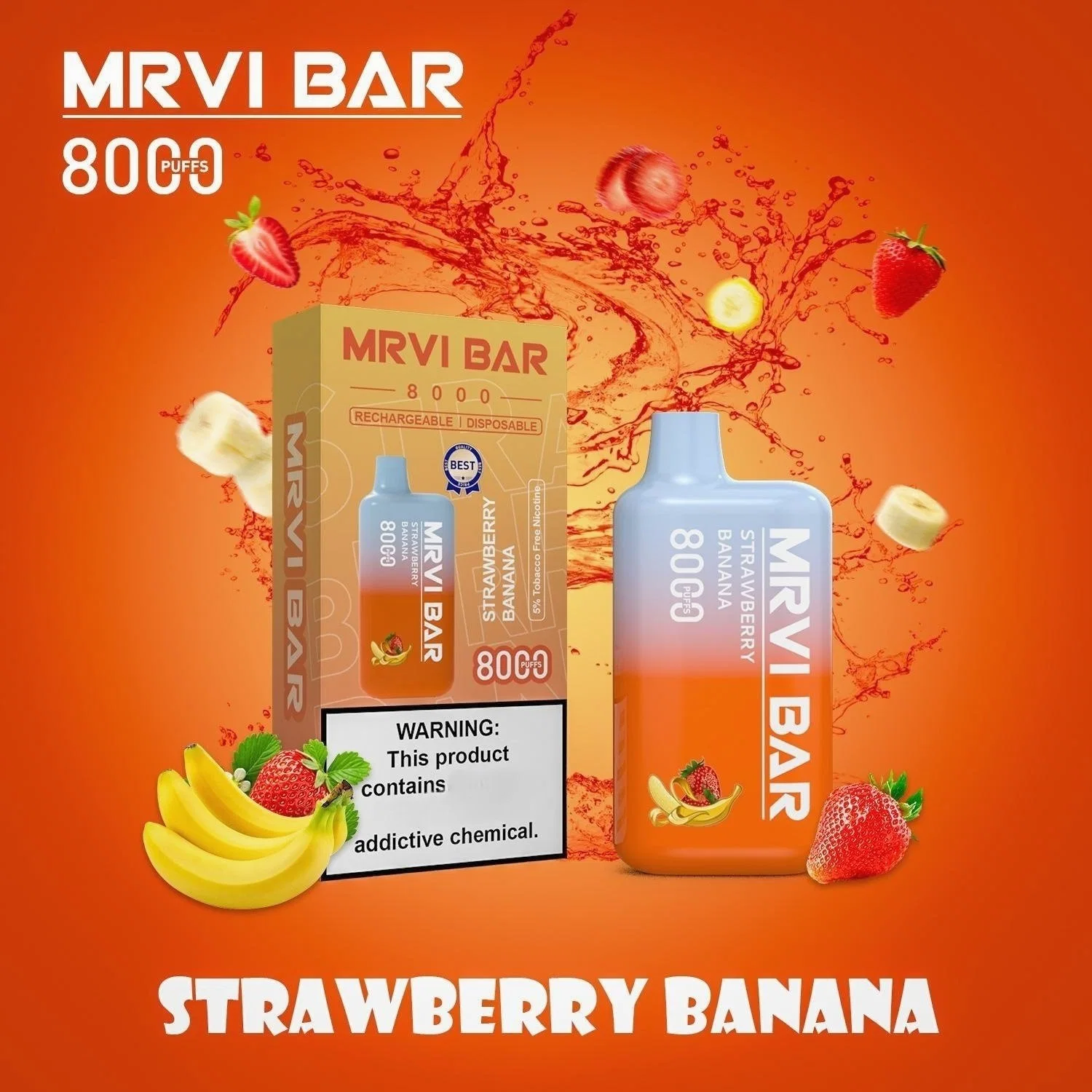 Оригинальные Mrvi 8000 puffs Vape 16ml пусто Mrvi Vape Mr8000 Одноразовый стилус Vape Оптовая форма для формы