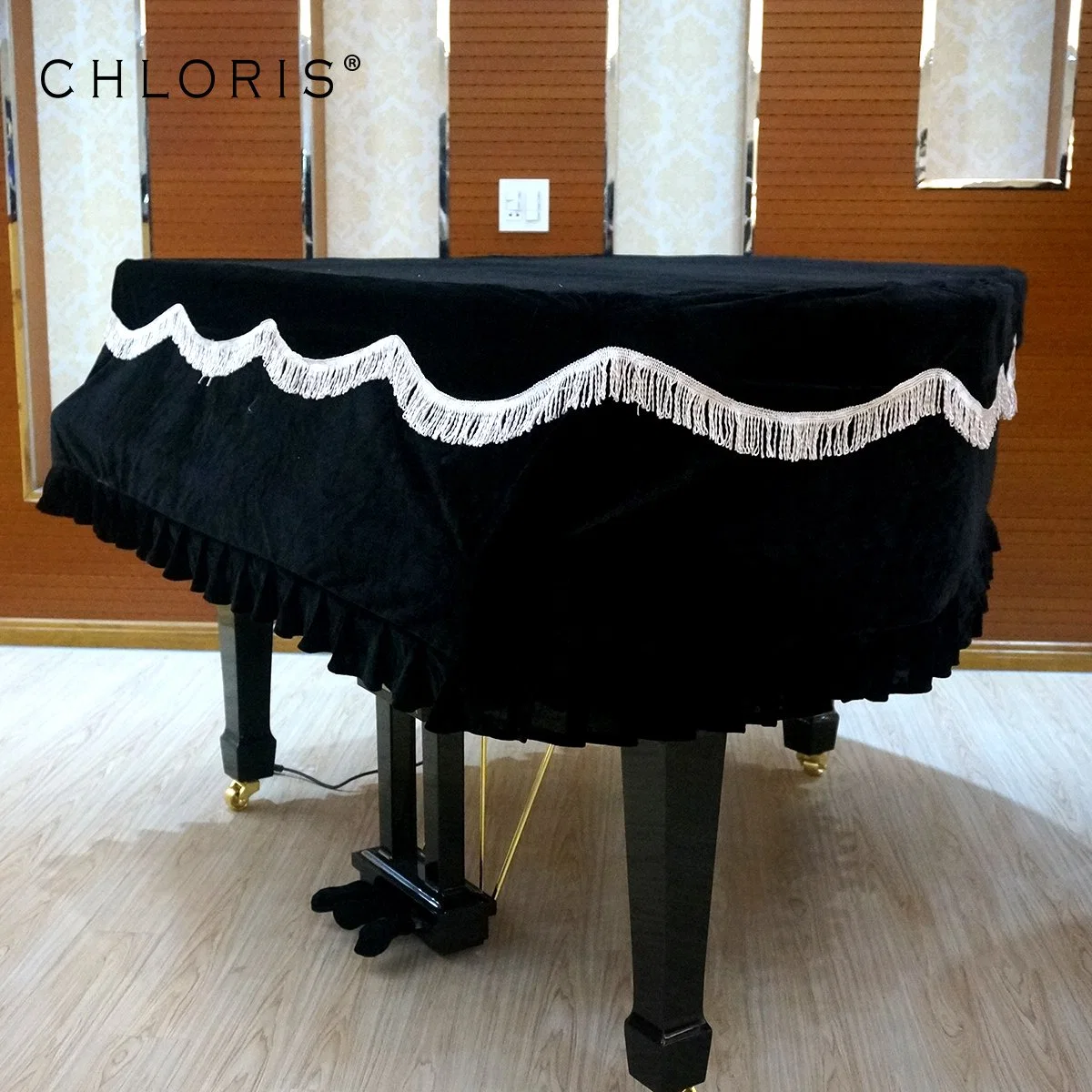 Elastic Fabric Nylon Spandex Weft Knitted Fabric Piano Dust Cover 50d