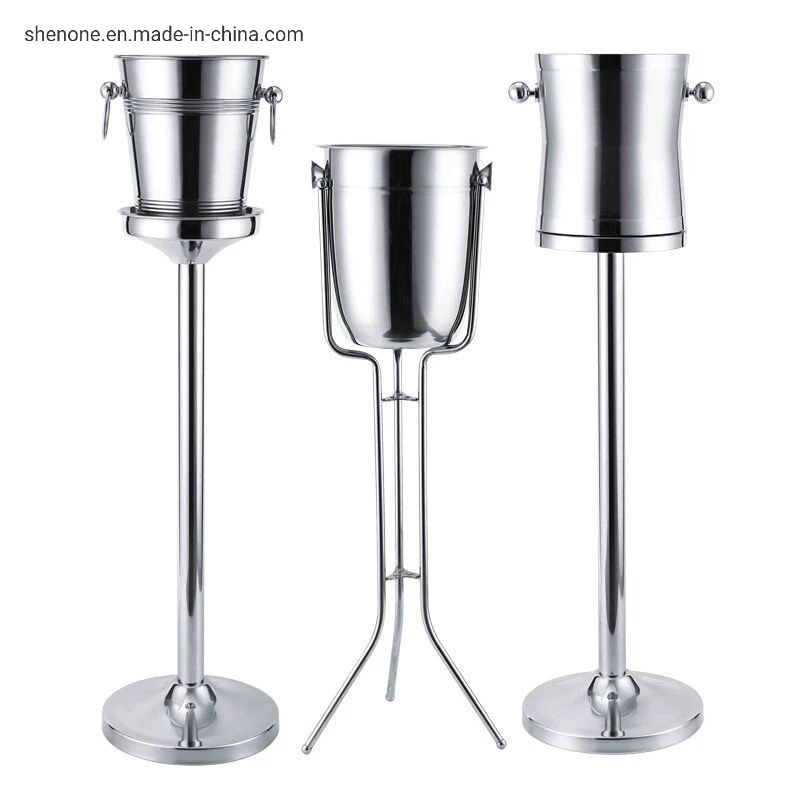 Shenone Factory Direct 1.3L Small Double Wall Insulated Metal Ice Barrel Cooler Stainless Steel Wine Champagne Beer Ice Buckets with Lid
