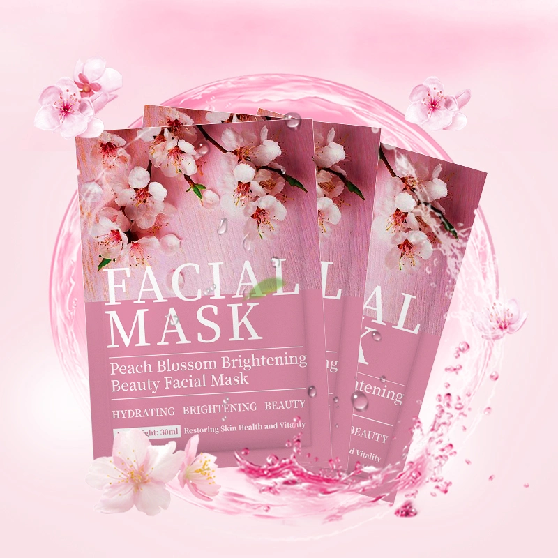 Wholesale/Supplier Peach Blossom Brightening Beauty Facial Sheet Mask Skin Care