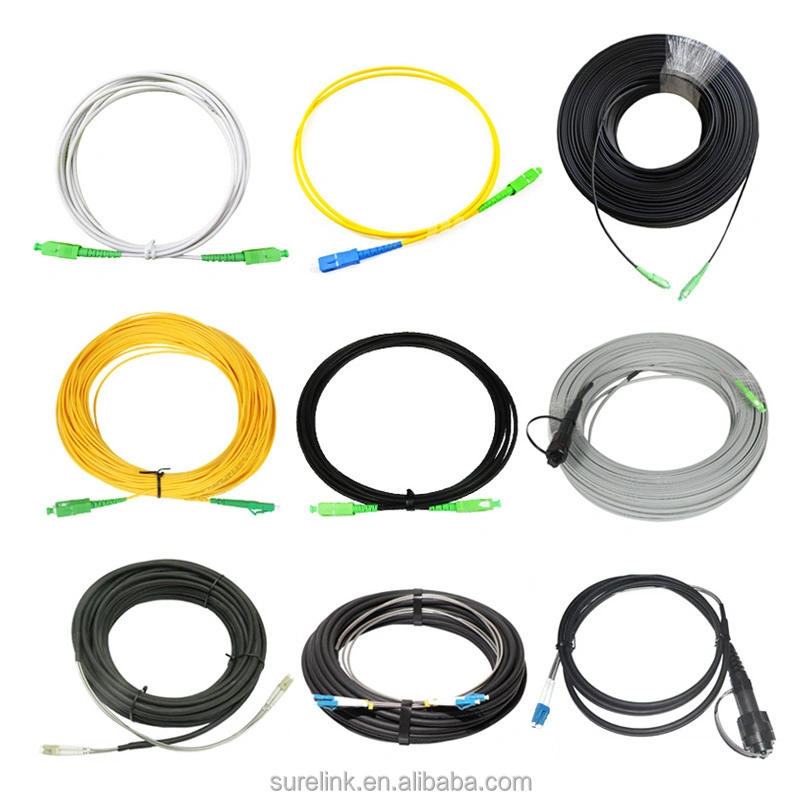 Fiber Patch Cord Flat Patch Cable FTTH with Sc Upc Connector 652D 657A 1/1.5/3/5/10/20m Indoor or Outdoor Optical Jumper Cable