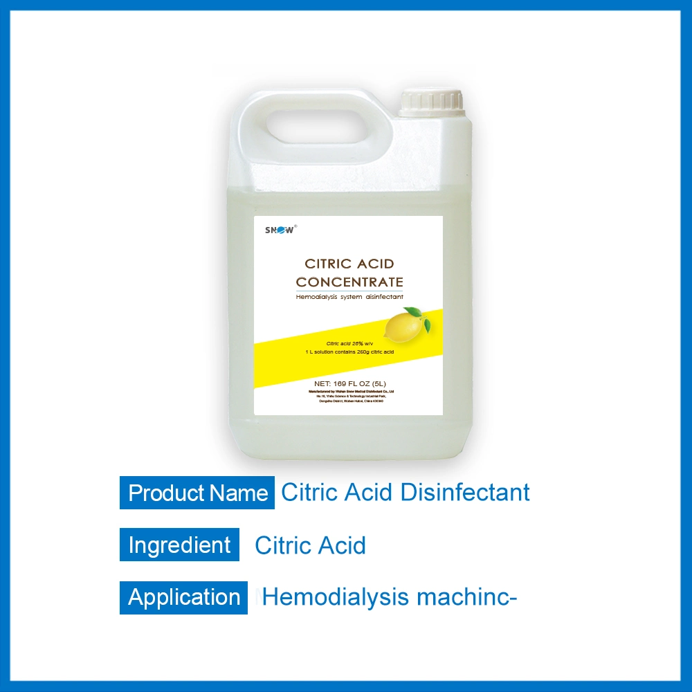 Dialysis Disinfectant 50% Citric Acid Disinfectant Hemodialysis Machine Disinfection Hospital Grade