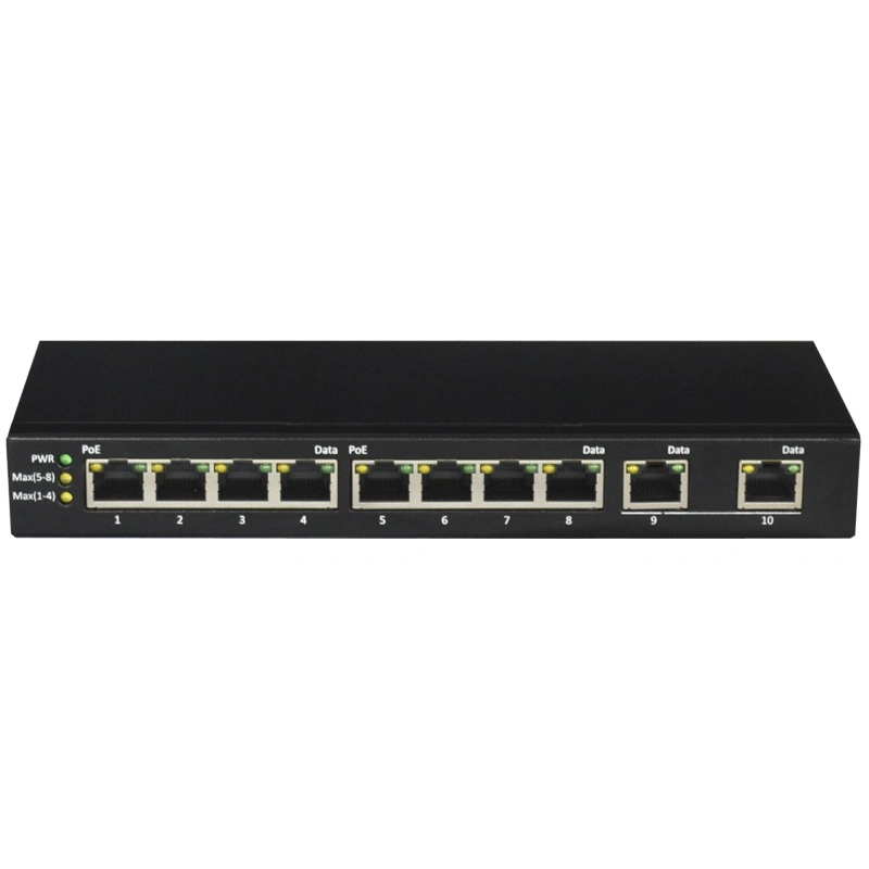 8 Port 10/100m Poe Camera Network Switch with 2 Uplink Interface (TS1008F)