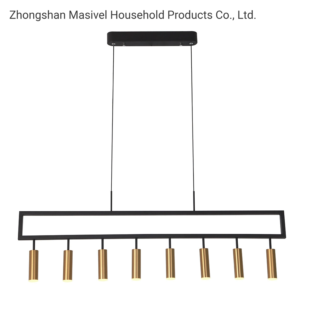 Masivel Lighting Decorative LED Pendant Light with 8-Heads Adjustable LED Chandelier Light