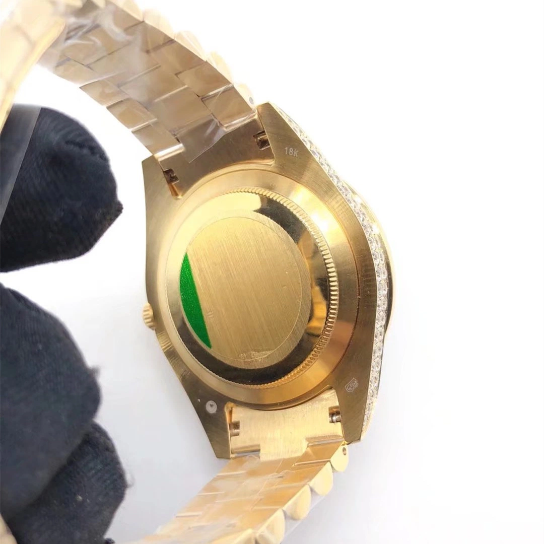 2023 novo relógio clássico de luxo empresarial Kirin Gold Watch totalmente Pele genuína automática