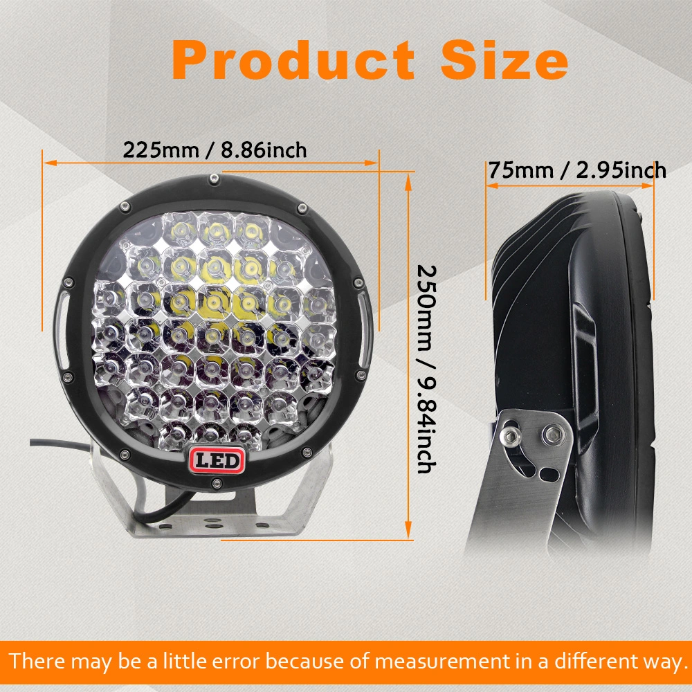 CREE Auto Parts 9 Pulgadas LED Spot Driving Lamp Off Road LED Luz de Trabajo con 96W 185W