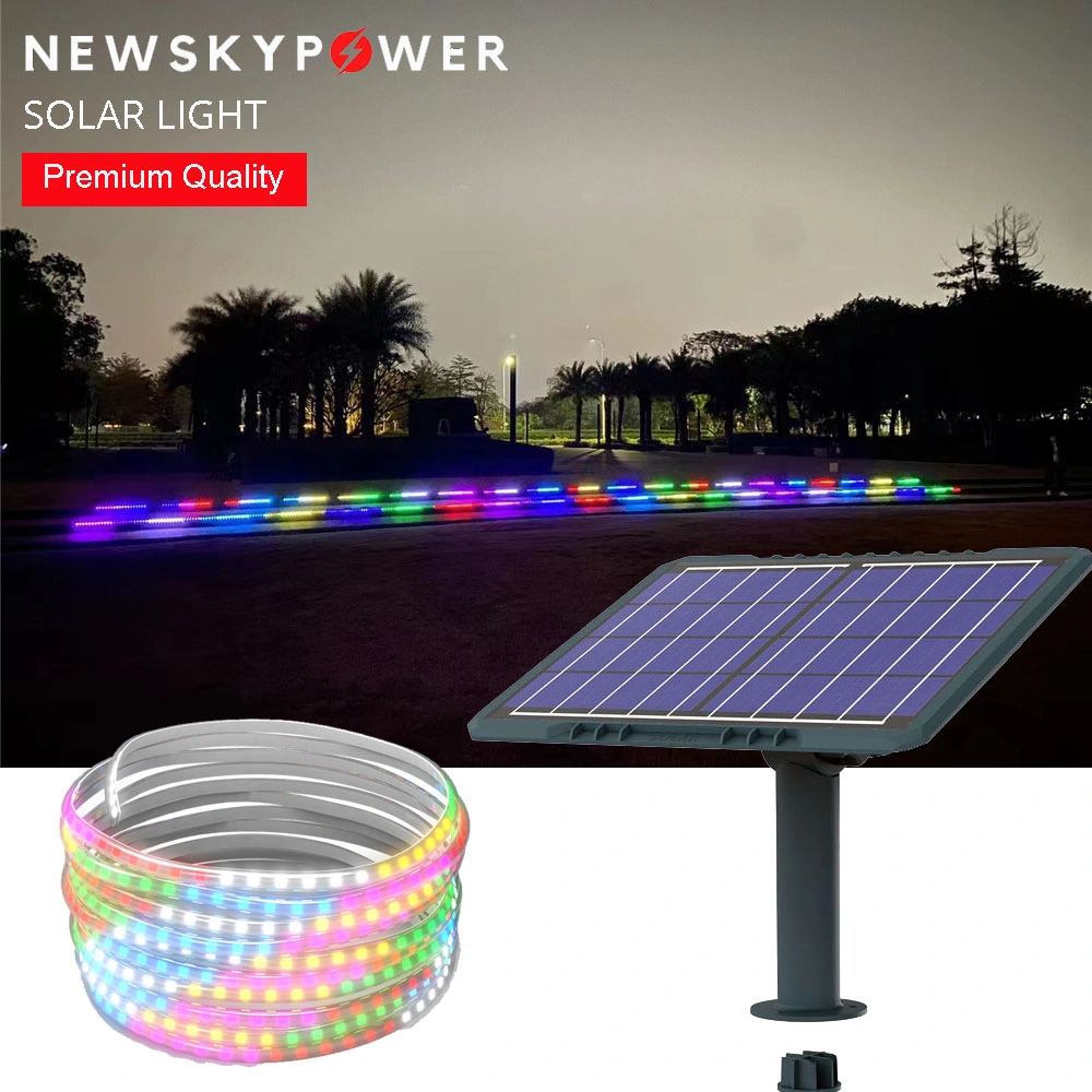 5m 10m 20m RGB wasserdichte LED Solar Kupferdraht Weihnachten Baumlichter Feiertagsbeleuchtung Märchen-Schnurlichter Outdoor-Gartendekoration