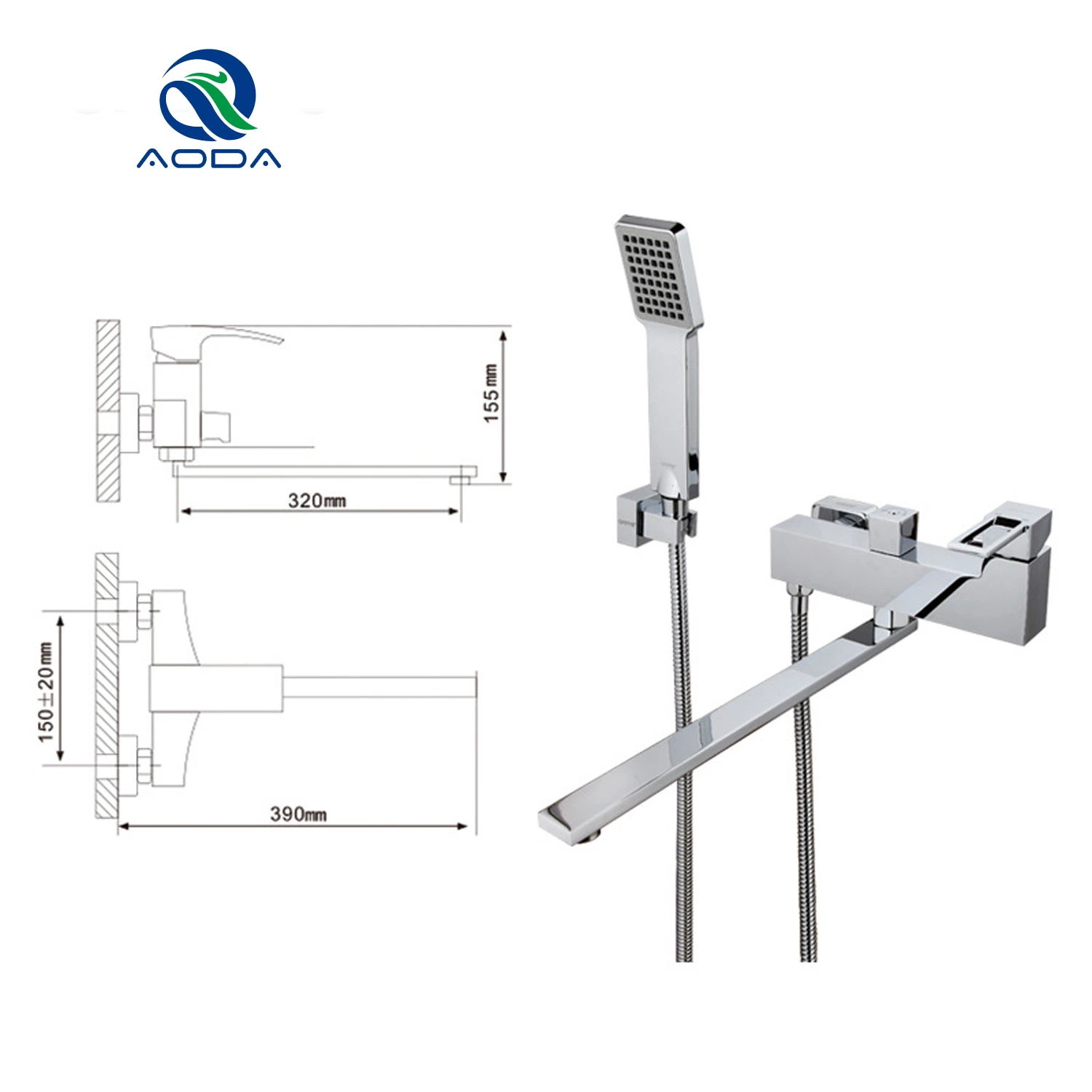 حوض استحمام مربع عالي الجودة، صنبور خلاّب (TF-3003)