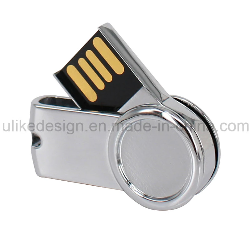 Sliver Color Metal Laser Logo Swivel USB Pen Drive USB 2.0 3.0 Flash Drive