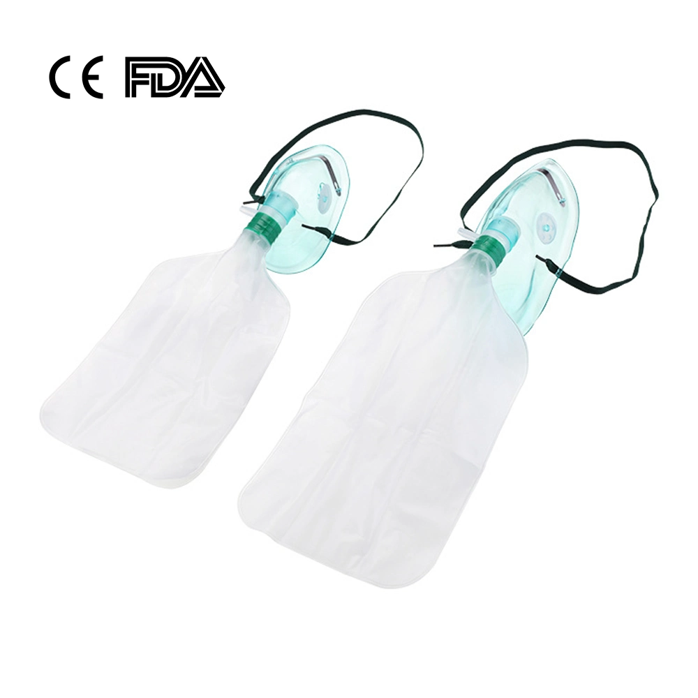 Medical Oxygen Mask with Reservoir Bag with CE, ISO Green