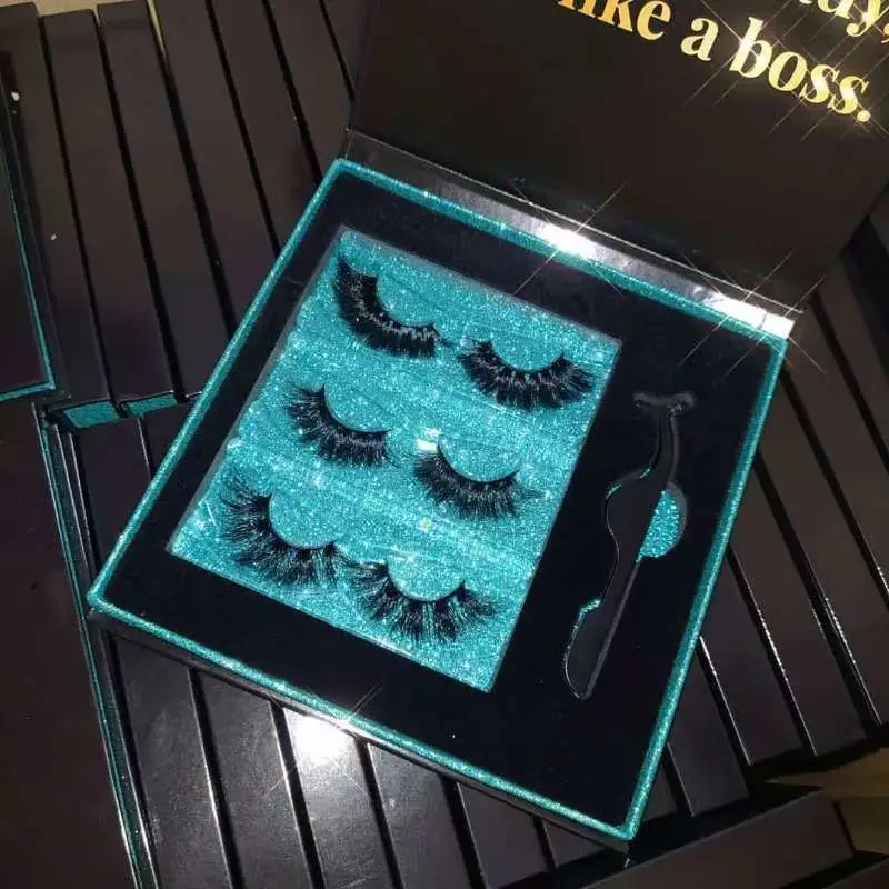 Custom Logo Soft Paper Lashbox Rectangle Matte Holographic Eyelash Packaging