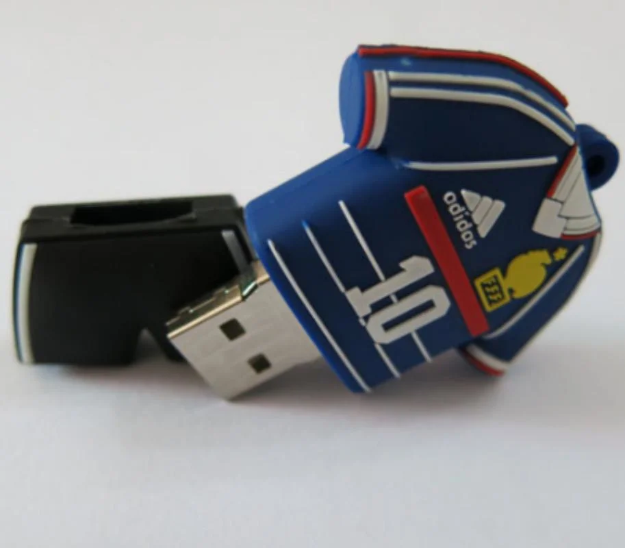 تخصيص الملابس الكروية رقم 10 المزيد من الألوان PVC فلاش USB ناقل الحركة CAN