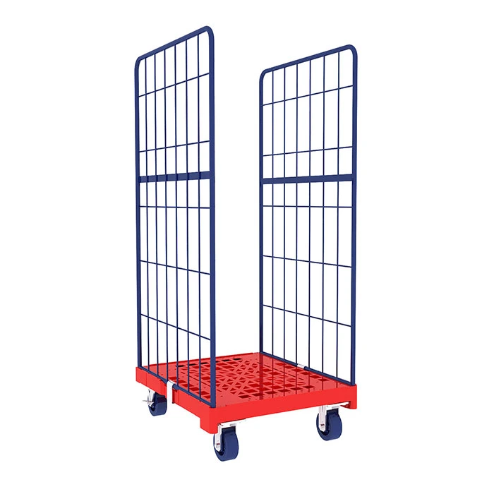 High quality/High cost performance  Warehouse Safety Supermarket Cargo Storage Steel Zinc Wire Mesh Roll Cage Pallet