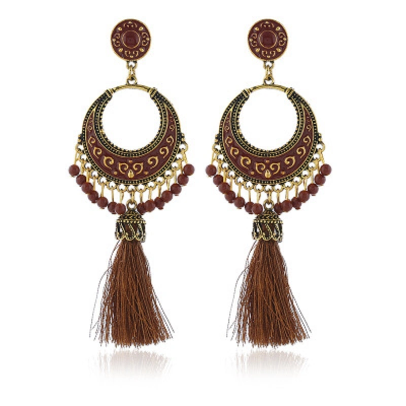 Bohemian Tassel Earrings Vintage Ethnic Jewelry Earrings Fashion Dangle Earrings Esg13450