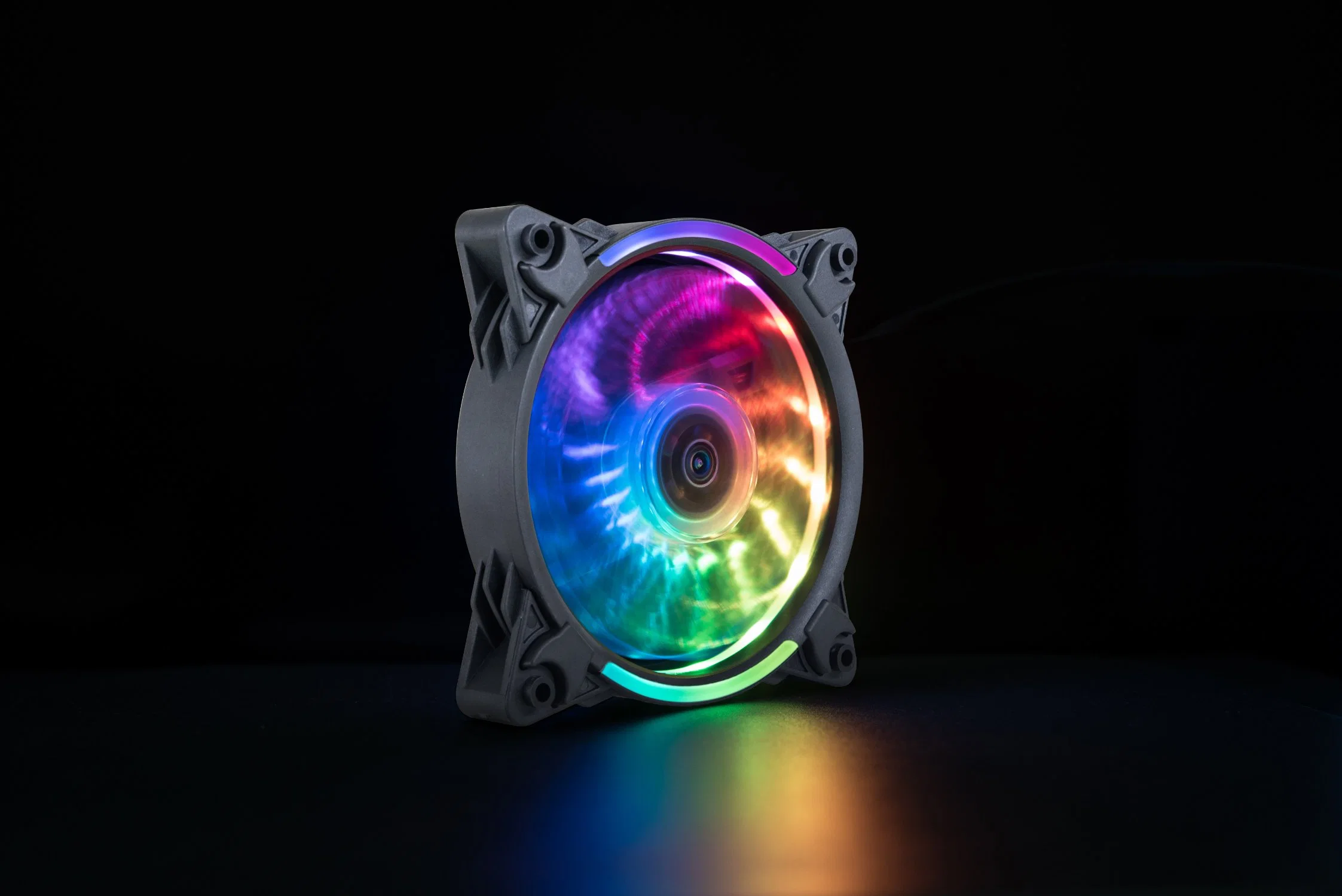 Guangzhou OEM Manufacturer Addressable RGB LED 120mm Case Fan with Controller for PC Cases, CPU Coolers, Radiators System